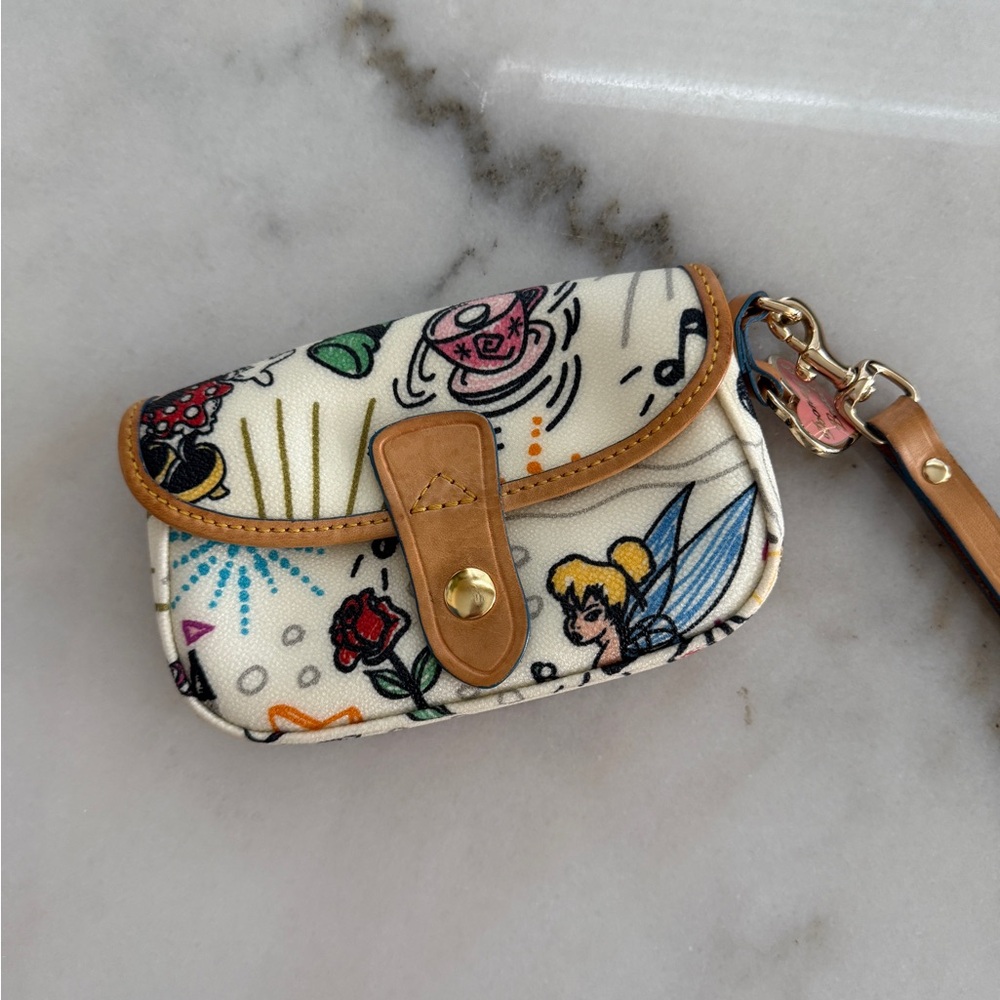 Dooney & Bourke Cream and Tan Wristlet